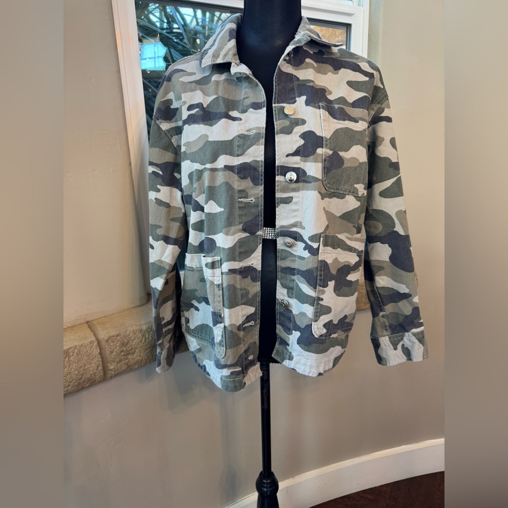 H&M - DIVIDED Camouflage Camo Lightweight Jacket Women’s Size Small - Picture 7 of 10